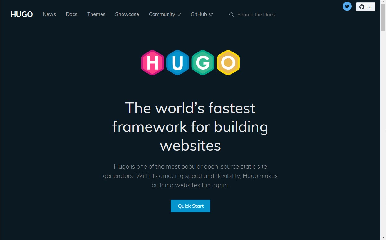 Hugo公式サイト(英語版)